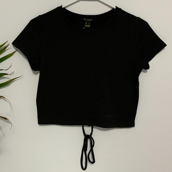 REVAMPED CORSET BACK TIE UP CROPPED SHIRT - Picture 3 of 5